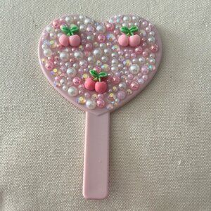 Pink Cherry Hand Mirror